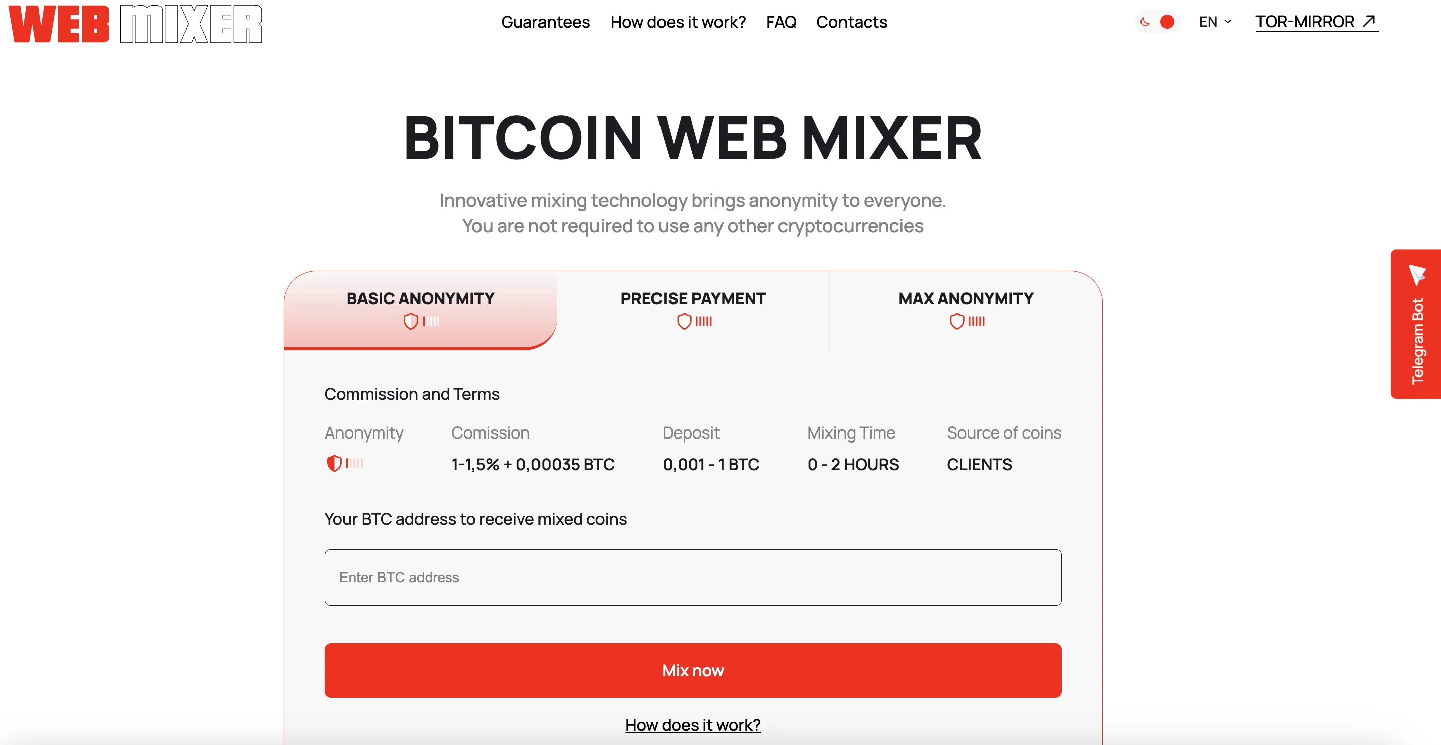 WebMixer Bitcoin mixer logo